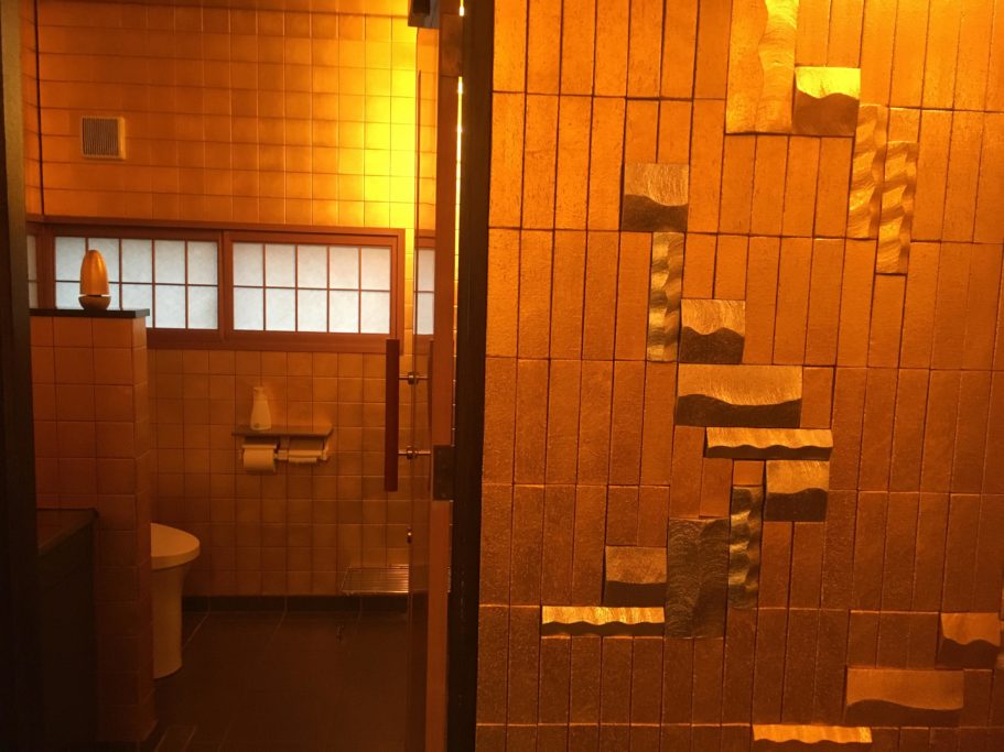 golden bathroom